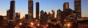 Atlanta Georgia skyline at night