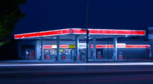 Empty gas station like this one investigated by Atlanta premises liability lawyers.